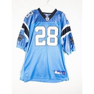 VTG Reebok Carolina Panthers NFL Jersey #28 Stewart XL Blue
